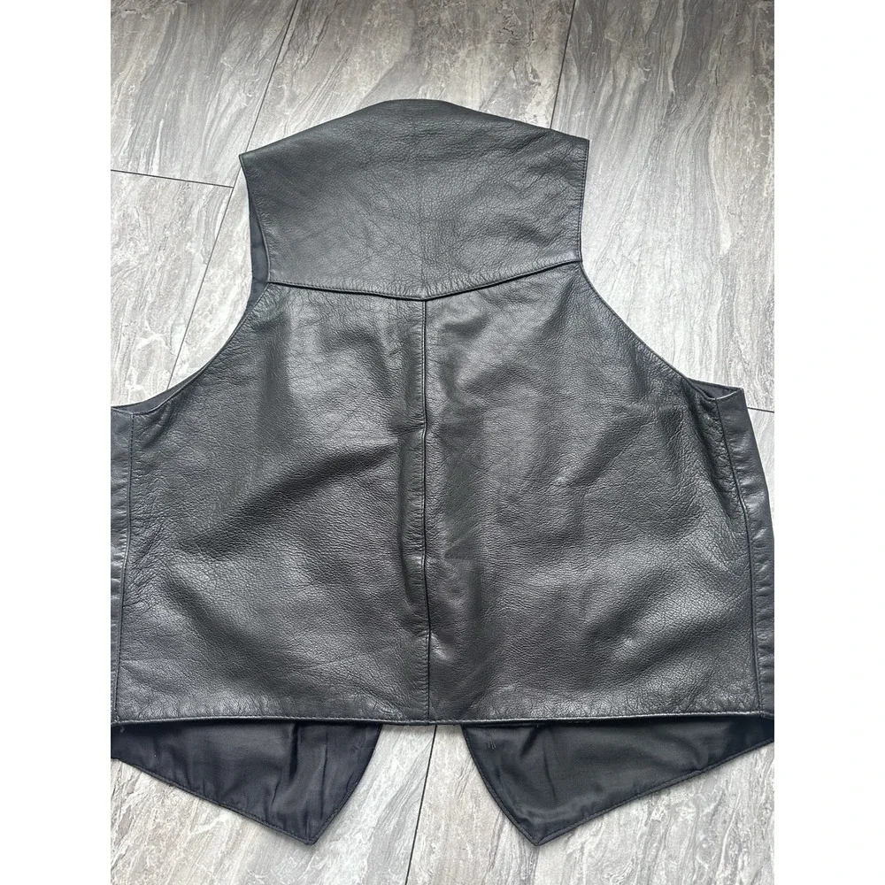 Phase 2 Men's Brown Genuine Leather Western-Style‎ Vest Size L